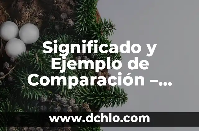 Significado y Ejemplo de Comparación - Una Guía Completa