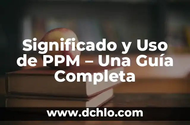 Significado y Uso de PPM - Una Guía Completa