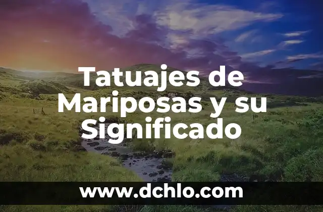 Tatuajes de Mariposas y su Significado
