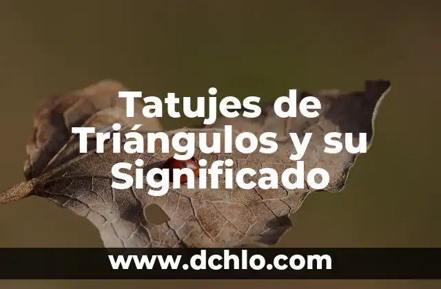 Tatujes de Triángulos y su Significado