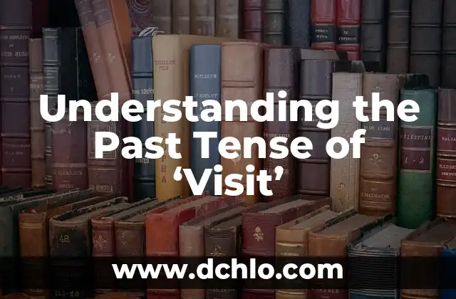 Understanding the Past Tense of 'Visit'