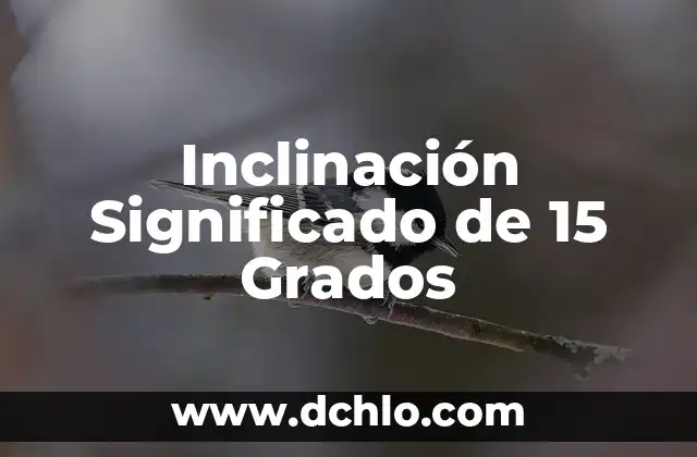 Inclinación Significado de 15 Grados