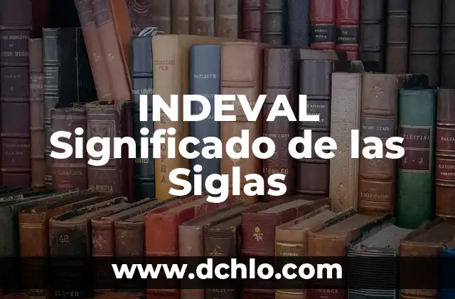 El Significado Histórico del 20 de Noviembre 8 INDEVAL Significado de las Siglas