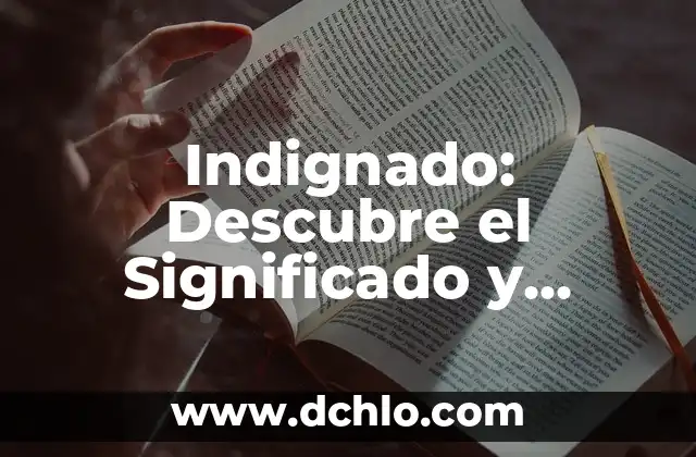 Significado de TMO: Descubre su Verdadero Propósito 5 Indignado: Descubre el Significado y Connotaciones de la Palabra