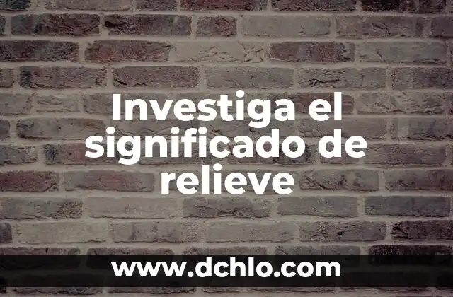 C贸mo hacer cuadros en relieve 3 Investiga el significado de relieve