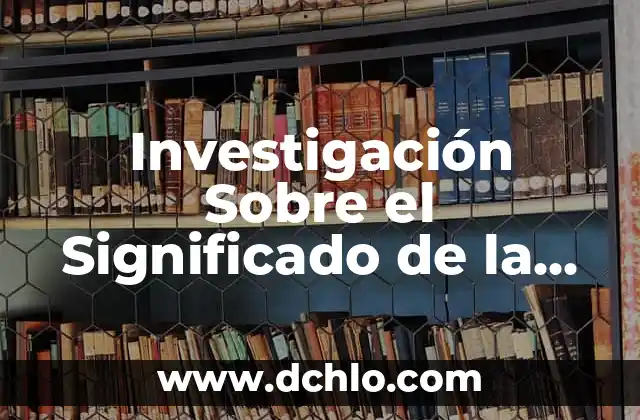 Investigación y su significado en la adquisición de conocimiento 5 Investigación Sobre el Significado de la Reflexión