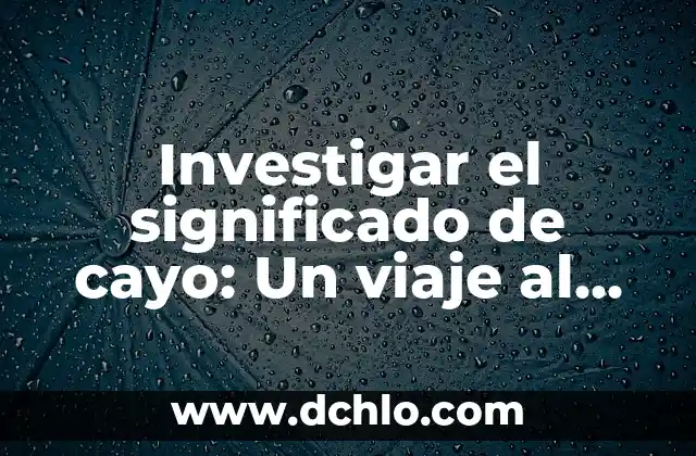 Debate Islas de las Tentaciones Ayer: Análisis y Crítica 3 Investigar el significado de cayo: Un viaje al origen de las islas