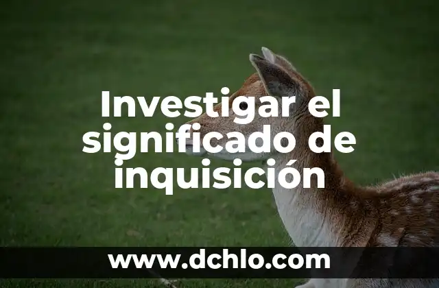 Investigar el significado de glaciares 3 Investigar el significado de inquisición