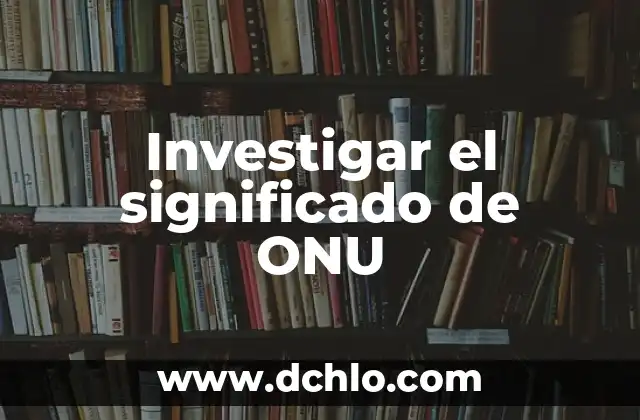 Investigar el significado de colonización 7 Investigar el significado de ONU