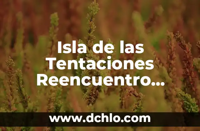 La Isla de las Tentaciones 7 Episodio 5: ¡Sorpresa en elReality Show! 5 Isla de las Tentaciones Reencuentro Marieta: Todo lo que Necesitas Saber