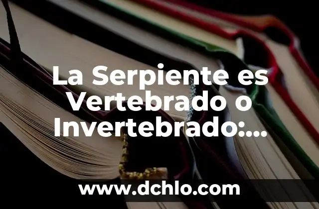 Fiesta de la Cerveza en Alemania: Descubre la Cultura Cervecera Alemana 7 La Serpiente es Vertebrado o Invertebrado: Descubre la Verdad