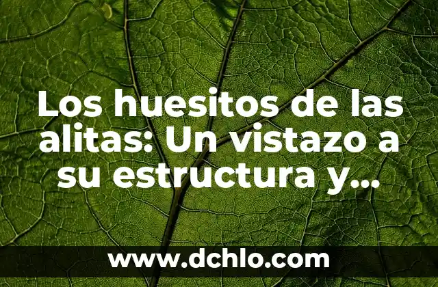 Cómo Preparar Unas Alitas de Pollo Deliciosas y Crispy 4 Los huesitos de las alitas: Un vistazo a su estructura y función