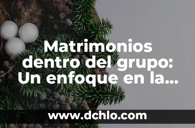 El Grupo de los 3G: Una tríada con un propósito común 4 Matrimonios dentro del grupo: Un enfoque en la endogamia
