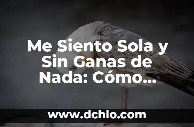 Significado Educativo de la Sensación 4 Me Siento Sola y Sin Ganas de Nada: Cómo Superar la Sensación de Abatimiento