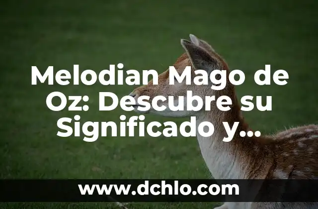 El Sueño en el Mago de Oz: Un Análisis Profundo 8 Melodian Mago de Oz: Descubre su Significado y Simbolismo