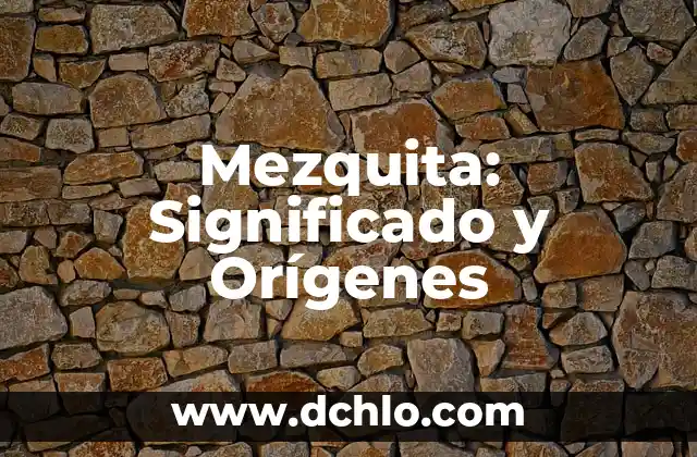 Significado de Finanzas 6 Mezquita: Significado y Orígenes