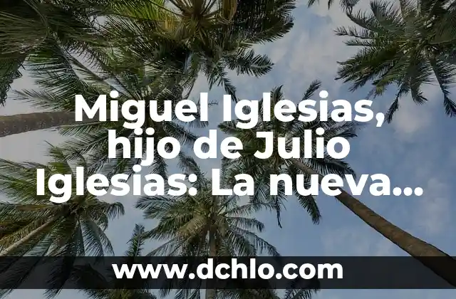 El Fascinante Mundo de las Leyendas Urbanas y su Significado 5 Miguel Iglesias, hijo de Julio Iglesias: La nueva generación de leyendas musicales