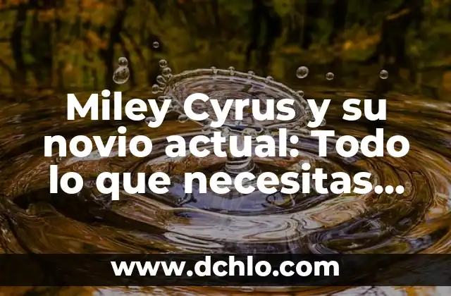 Ideas Originales de Regalos para Mi Novio: Descubre lo Mejor 5 Miley Cyrus y su novio actual: Todo lo que necesitas saber sobre su vida amorosa