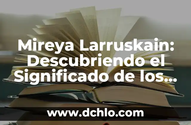 Descubriendo el Significado del Municipio de Atenco 5 Mireya Larruskain: Descubriendo el Significado de los Nombres