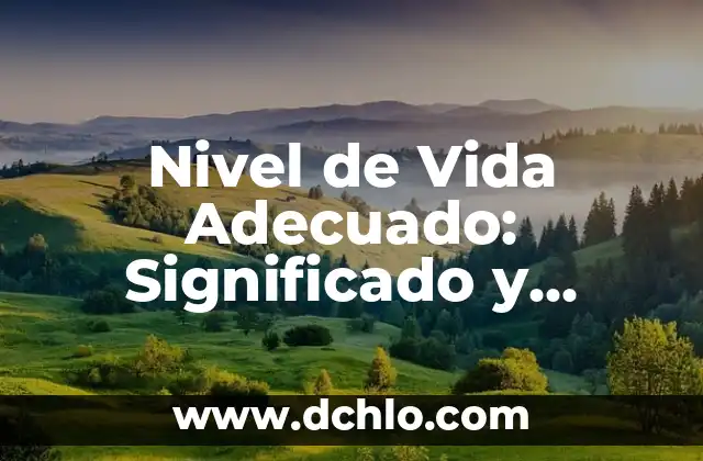 Medios Masivos de Difusión: Significado y Conceptos Fundamentales 5 Nivel de Vida Adecuado: Significado y Conceptos Básicos