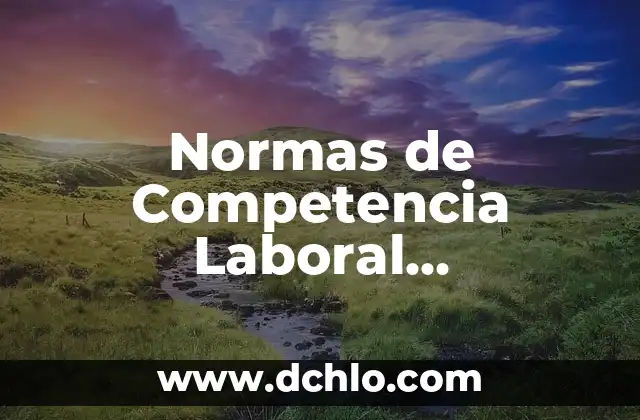 Medios Masivos de Difusión: Significado y Conceptos Fundamentales 4 Normas de Competencia Laboral Significado: Conceptos Clave