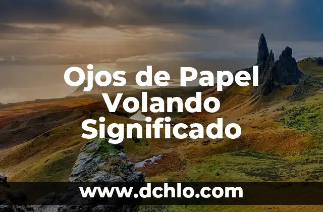 Fenómeno de estudio significado físico 5 Ojos de Papel Volando Significado