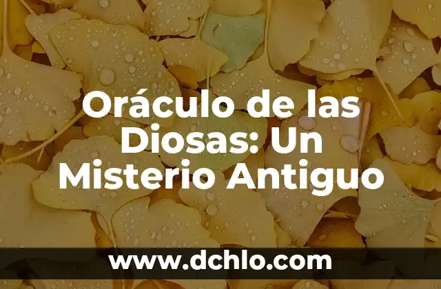 Mesoamérica: El Misterio del Cincalco en la Cultura Esotérica 6 Oráculo de las Diosas: Un Misterio Antiguo