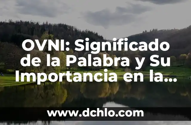 Creadores de Opinión y su Impacto en la Sociedad Contemporánea 6 OVNI: Significado de la Palabra y Su Importancia en la Cultura Contemporánea