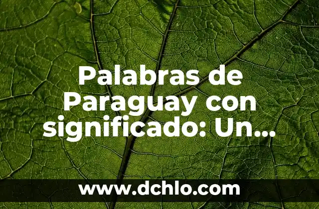 El Jinete de Atocha Significado 7 Palabras de Paraguay con significado: Un viaje al alma de su idioma
