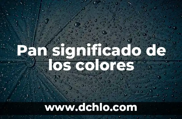 Significado de las siglas PAN: Todo lo que debes saber 7 Pan significado de los colores