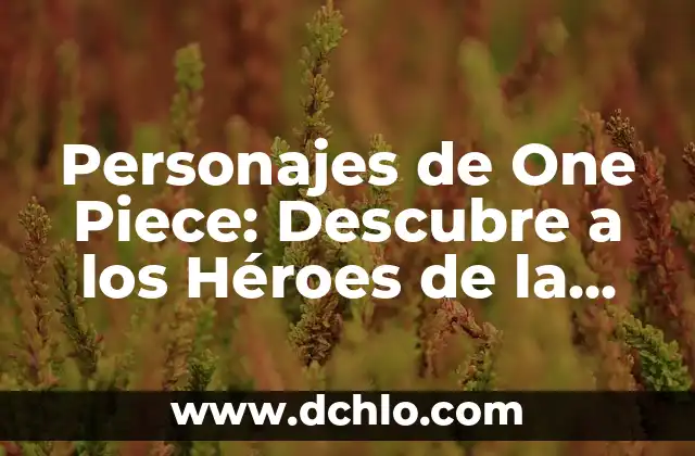 One Piece Unlimited World Red Game: La Aventura Pirata Definitiva 4 Personajes de One Piece: Descubre a los Héroes de la Serie de Anime más Popular