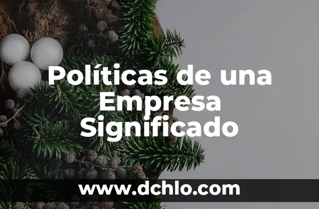 Herramientas Políticas para la Participación Ciudadana 3 Políticas de una Empresa Significado