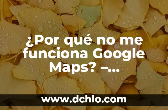 C贸mo Hacer que Google Maps Avise de los Radares en el Celular 5 驴Por qu茅 no me funciona Google Maps? – Soluciones y tips para resolver el problema