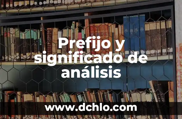 Significado de Web Check In 7 Prefijo y significado de análisis