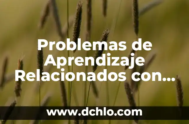 De Manera Extraoficial: Significado y Conceptos Relacionados 6 Problemas de Aprendizaje Relacionados con el Significado