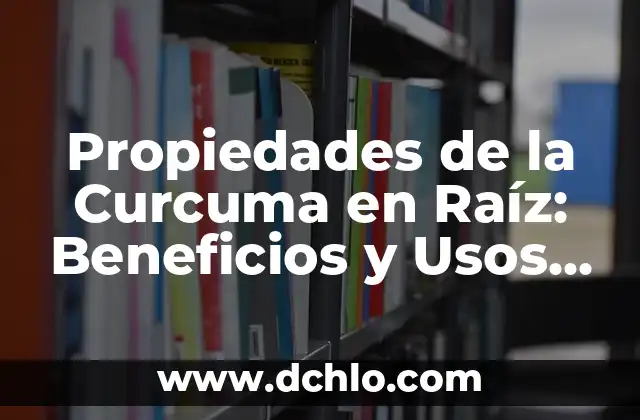 ¿Qué es la Curcuma y Para Qué se Usa? - Propiedades y Beneficios 5 Propiedades de la Curcuma en Raíz: Beneficios y Usos Naturales