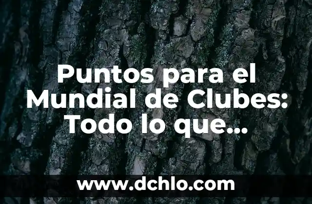Significado Espiritual de los Puntos Cardinales 4 Puntos para el Mundial de Clubes: Todo lo que Necesitas Saber