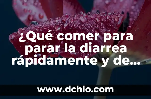 Cómo Eliminar las Moscas de la Fruta de Forma Natural y Efectiva 3 ¿Qué comer para parar la diarrea rápidamente y de manera efectiva?