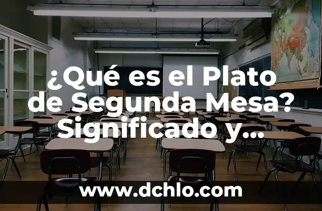 C贸mo Hacer un Instructivo de un Juego de Mesa 8 驴Qu茅 es el Plato de Segunda Mesa? Significado y Explicaci贸n Detallada