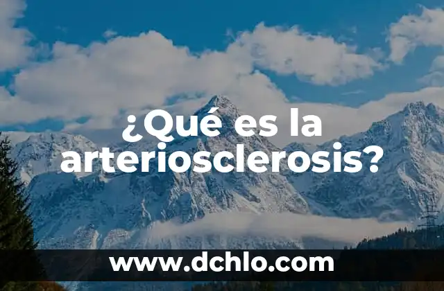 Diferencias entre la Masa y el Peso: ¿Cuál es la Distinción Correcta? 8 ¿Qué es la arteriosclerosis?