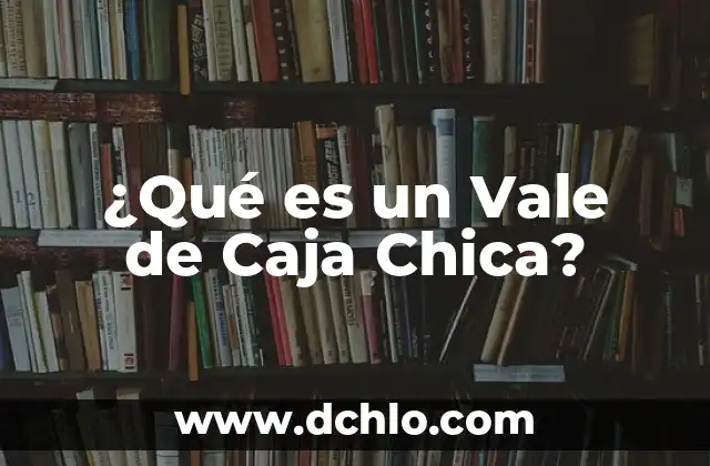 Como hacer una caja luminosa 7 ¿Qué es un Vale de Caja Chica?