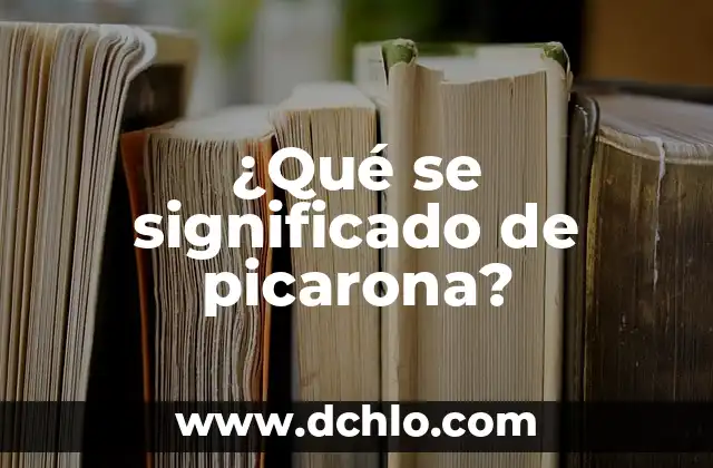 Clima significado de af 8 ¿Qué se significado de picarona?