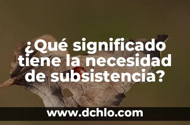 ¿Qué significado tiene el nombre Nicolas? 4 ¿Qué significado tiene la necesidad de subsistencia?