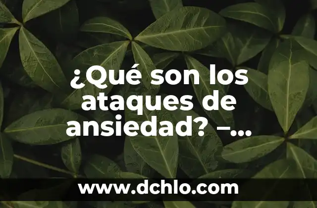 Ansiedad de amor significado 5 ¿Qué son los ataques de ansiedad? – Entendiendo los episodios de pánico