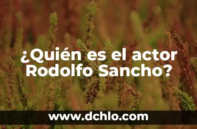 Xenia Tostado y Rodolfo Sancho Hijos: La Familia del Famoso Actor Español 3 ¿Quién es el actor Rodolfo Sancho?
