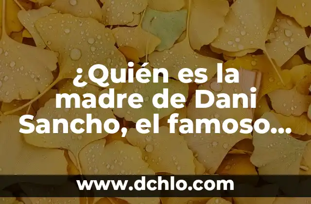 Xenia Tostado y Rodolfo Sancho Hijos: La Familia del Famoso Actor Español 4 ¿Quién es la madre de Dani Sancho, el famoso YouTuber español?