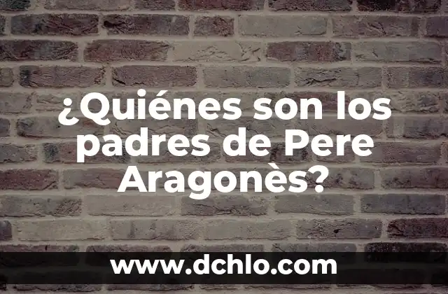 Quienes se Clasifican para la Champions League: Guía Completa y Actualizada 4 ¿Quiénes son los padres de Pere Aragonès?