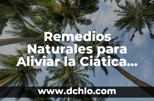 Tratamiento para los Hongos en los Pies: Soluciones Naturales y Médicas 6 Remedios Naturales para Aliviar la Ciática en la Pierna