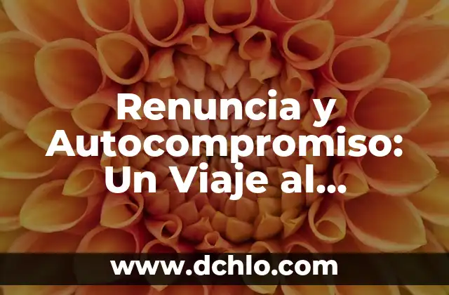 Cómo hacer un diagnóstico personal 8 Renuncia y Autocompromiso: Un Viaje al Sacrificio Personal