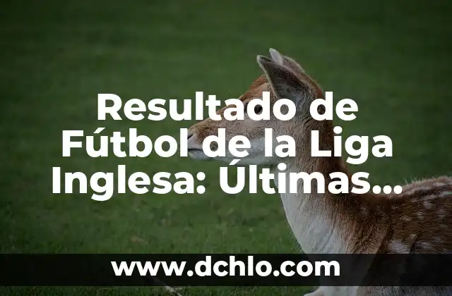Clasificación de la Premier League Inglesa: ¿Cómo Funciona? 4 Resultado de Fútbol de la Liga Inglesa: Últimas Noticias y Análisis